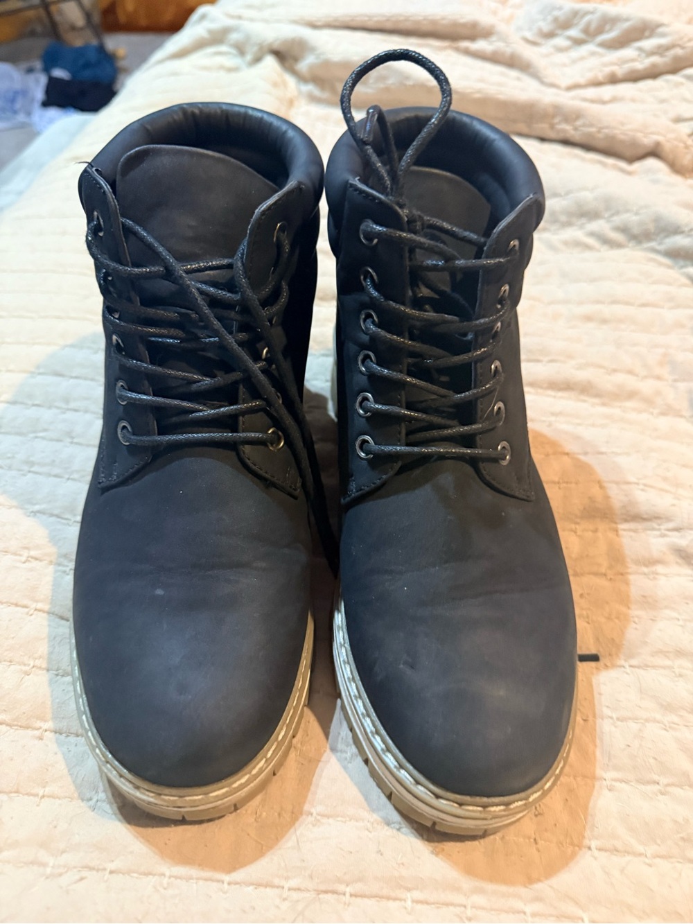 Women Black Lace-Up Boots